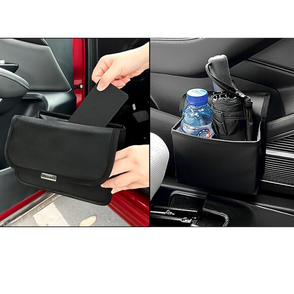 Leather Car Trash Can - Picture 2 of 4